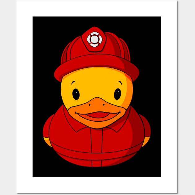 Fireman Rubber Duck Wall Art by Alisha Ober Designs